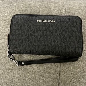 Michael Kors zip wallet with wristlet handle